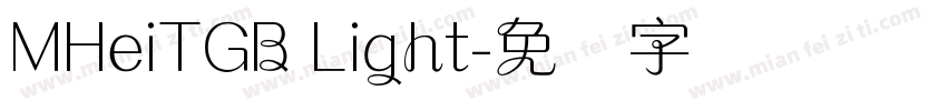MHeiTGB Light字体转换